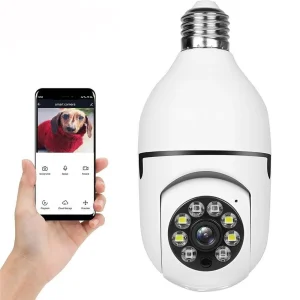 1080p wifi smart bulb security camera (also commonly referred to as a "360° panoramic ptz light bulb camera")