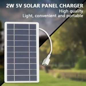 ultra portable 2w 5v solar panel charger – usb emergency power for phones & gadgets