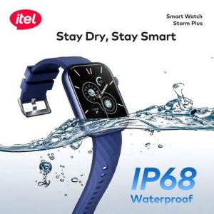 itel storm plus smartwatch isw 015 – 2.01" hd display, ip68 waterproof, bluetooth calling, ai voice assistant, 100+ sports modes