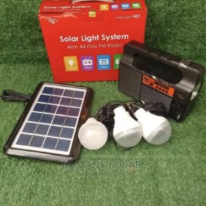 itel solar light system with fm radio & 3pcs super bright bulbs